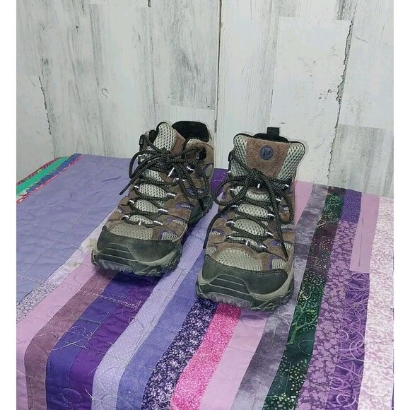 Merrell Women's Moab 2 Mid Vent Mid Hiking Boots Bracken/Purple Size 6.5, J06050 - Picture 3 of 13